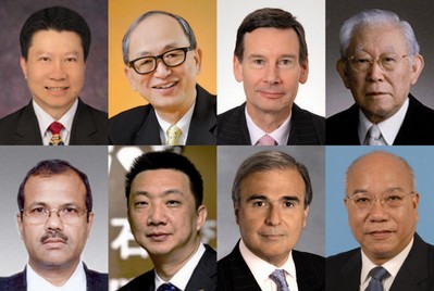 入圍名單由8位具豐富經(jīng)驗(yàn)和領(lǐng)導(dǎo)地位的國際評(píng)審嚴(yán)謹(jǐn)篩選。（由上至下, 從左至右）泰國商會(huì)暨泰國貿(mào)易委員會(huì)秘書長Vichai Assarasakorn、世界黃金協(xié)會(huì)遠(yuǎn)東區(qū)董事總經(jīng)理鄭良豪、國際鉑金協(xié)會(huì)首席執(zhí)行官高偉政(James Courage)、東京鉆石交易所(Tokyo Diamond Exchange)名譽(yù)主席加藤英高、荷蘭銀行(ABN AMRO Group)國際鉆石及珠寶部亞洲區(qū)主管Biju Patnaik、上海鉆石交易所總裁林強(qiáng)、美國珠寶商協(xié)會(huì)（Jewelers of America）執(zhí)行長倫奇（Matthew Runci）、國際有色寶石協(xié)會(huì)主席袁健榮